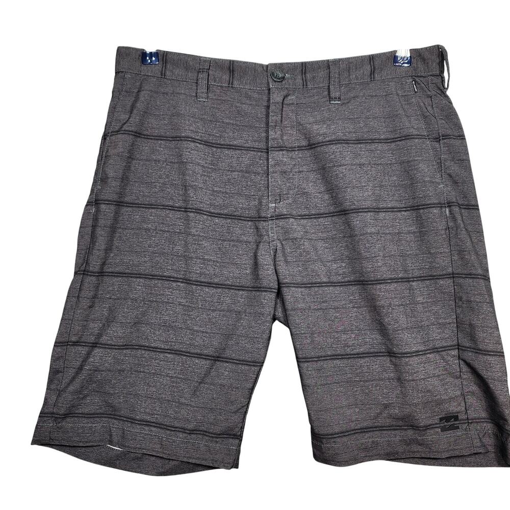 Charcoal Striped Billabong Swim Board Shorts Size 34